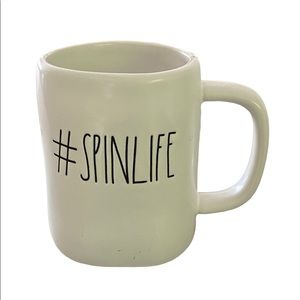 Rae Dunn #SPINLIFE Coffee Mug New 16oz Spinning